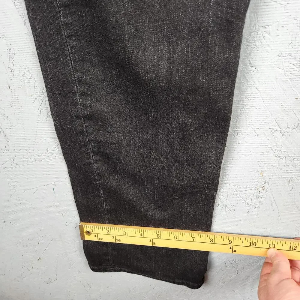 Lucky Brand Jeans Mens 36x32 Black 121 Slim Stretch Pants Grunge Goth Skater